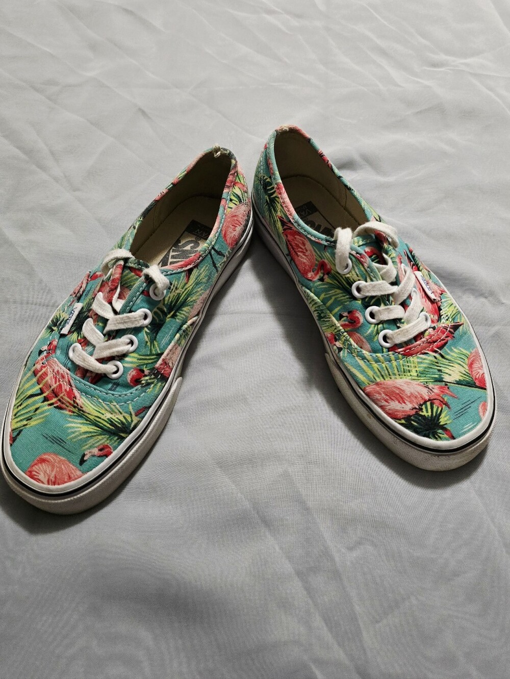 Vans Pink Flamingo Low Top Canvas Sneakers